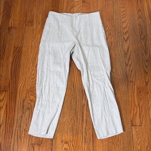 J. Jill Linen‎ Stretch Pants Zinc White size XS NWT